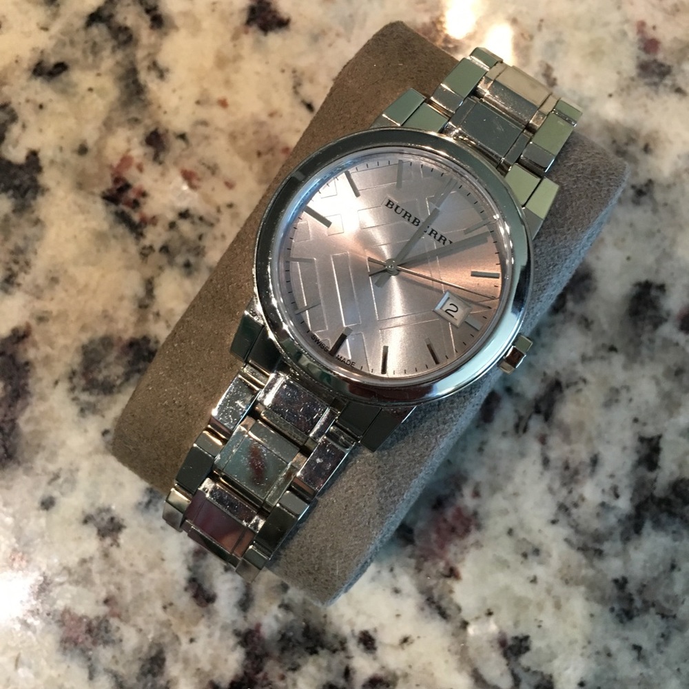 Silver Unisex Burberry Watch